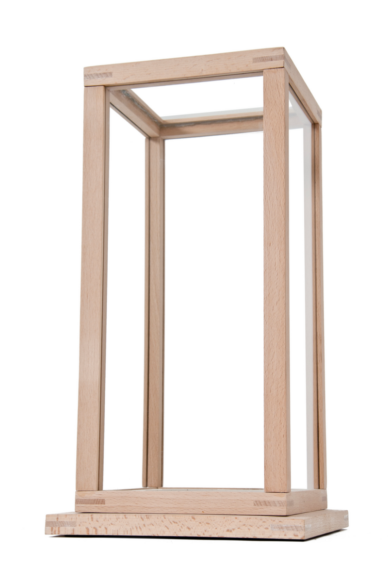 Solid Beech Wood + Glass Display Case | Wireworks Treasure Trove | OROA TRADE