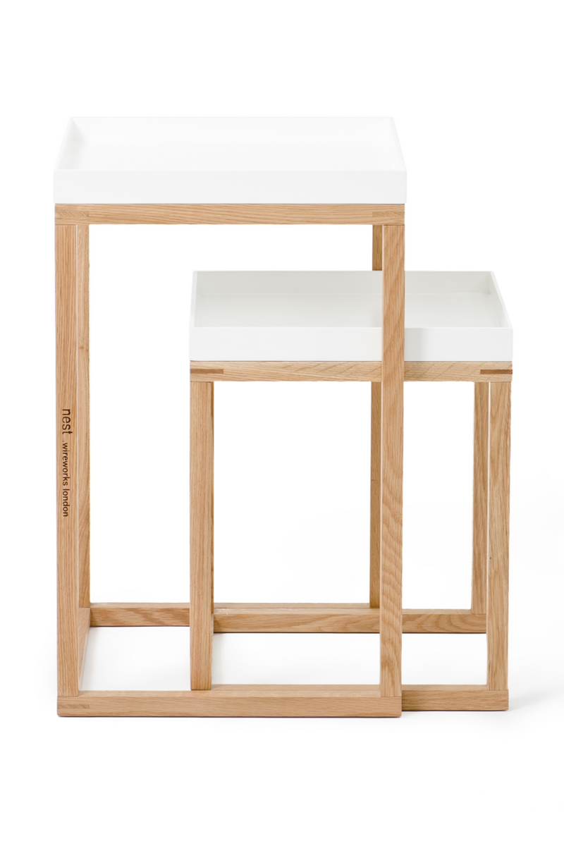 Wooden Nesting Side Table Set | Wireworks | OROA TRADE