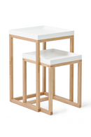 Wooden Nesting Side Table Set | Wireworks | OROA TRADE