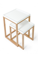 Wooden Nesting Side Table Set | Wireworks | OROA TRADE