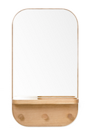 Oak Wooden Wall Storage Mirror | Wireworks Silent | OROA TRADE