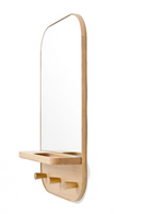 Oak Wooden Wall Storage Mirror | Wireworks Silent | OROA TRADE