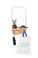 Oak Wooden Wall Storage Mirror | Wireworks Silent | OROA TRADE