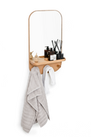 Oak Wooden Wall Storage Mirror | Wireworks Silent | OROA TRADE