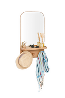 Oak Wooden Wall Storage Mirror | Wireworks Silent | OROA TRADE