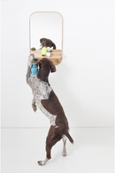 Oak Wooden Wall Storage Mirror | Wireworks Silent | OROA TRADE