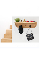 Oak Five-Hook Storage Shelf | Wireworks Nook | OROA TRADE