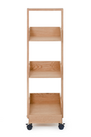 Three-Shelf Wheeled Wood Mini Bookcase | Wireworks Bookie | OROA TRADE