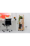 Three-Shelf Wheeled Wood Mini Bookcase | Wireworks Bookie | OROA TRADE