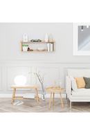 2 Level Wooden Wall Shelf | Wireworks Platform 2 | OROA TRADE