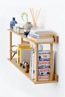 2 Level Wooden Wall Shelf | Wireworks Platform 2 | OROA TRADE