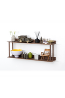 2 Level Wooden Wall Shelf | Wireworks Platform 2 | OROA TRADE