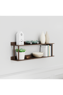 2 Level Wooden Wall Shelf | Wireworks Platform 2 | OROA TRADE