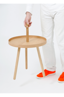 Wooden Portable End Table | Wireworks Pick Me Up | OROA TRADE