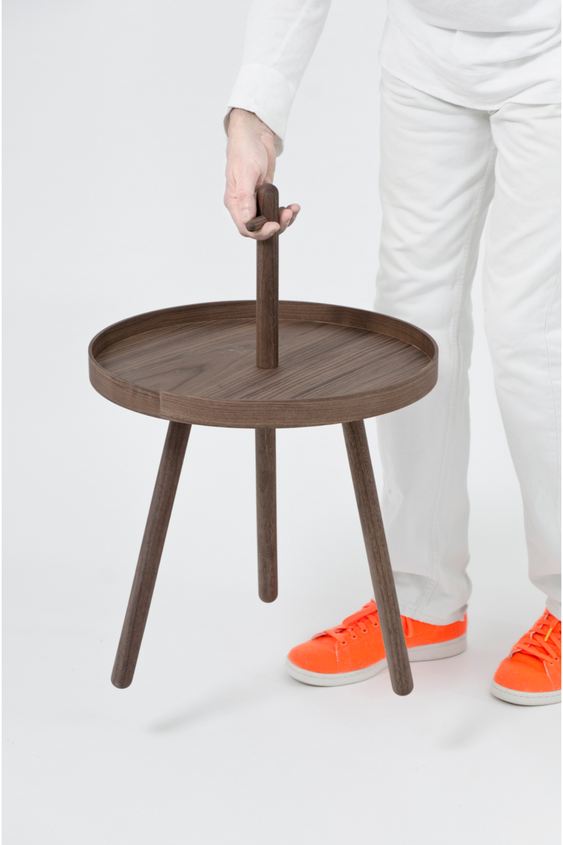 Wooden Portable End Table | Wireworks Pick Me Up | OROA TRADE