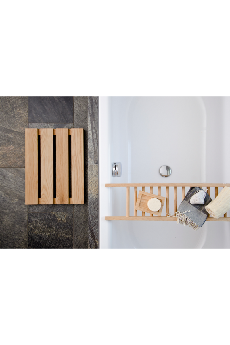 Oak Duckboard Bath Mat | Wireworks Apartment | OROA TRADE