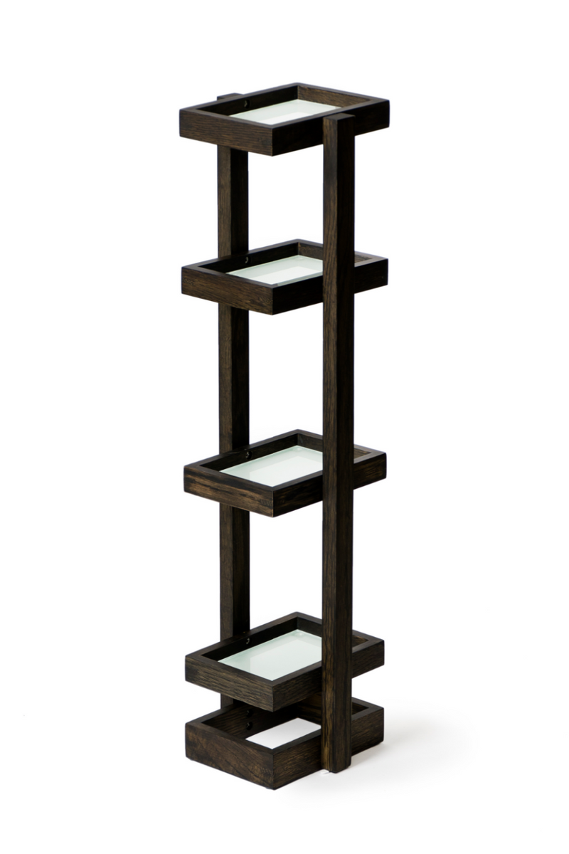 Freestanding Oak Bathroom Storage Tower | Wireworks Mezza | OROA TRADE
