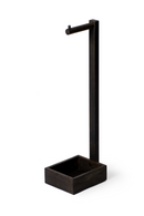 Oak Standing Toilet Paper Holder with Storage | Wireworks Mezza | OROA TRADE