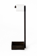 Oak Standing Toilet Paper Holder with Storage | Wireworks Mezza | OROA TRADE
