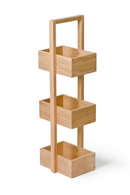 3 Tray Oak Storage Caddy | Wireworks Mezza | OROA TRADE