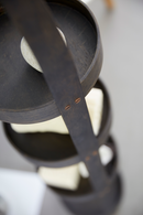 4 Tray Round Oak Storage Caddy | Wireworks Mezza | OROA TRADE