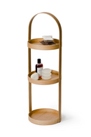 3 Tray Round Oak Storage Caddy | Wireworks Mezza | OROA TRADE