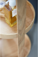 3 Tray Round Oak Storage Caddy | Wireworks Mezza | OROA TRADE