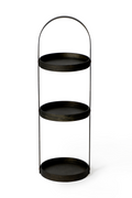 3 Tray Round Oak Storage Caddy | Wireworks Mezza | OROA TRADE