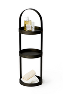 3 Tray Round Oak Storage Caddy | Wireworks Mezza | OROA TRADE