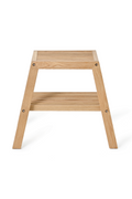 2-Level Oak Step Stool | Wireworks Slatted | OROA TRADE