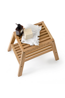 2-Level Oak Step Stool | Wireworks Slatted | OROA TRADE