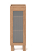 Oak Bathroom Cabinet with Ribbed Glass | Wireworks Tallboy Mezza | OROA TRADE