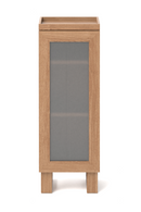 Oak Bathroom Cabinet with Ribbed Glass | Wireworks Tallboy Mezza | OROA TRADE