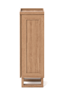 Oak Bathroom Cabinet with Ribbed Glass | Wireworks Tallboy Mezza | OROA TRADE