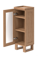 Oak Bathroom Cabinet with Ribbed Glass | Wireworks Tallboy Mezza | OROA TRADE