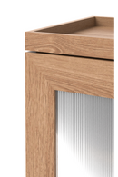 Oak Bathroom Cabinet with Ribbed Glass | Wireworks Tallboy Mezza | OROA TRADE