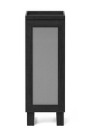 Oak Bathroom Cabinet with Ribbed Glass | Wireworks Tallboy Mezza | OROA TRADE