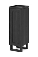 Oak Bathroom Cabinet with Ribbed Glass | Wireworks Tallboy Mezza | OROA TRADE
