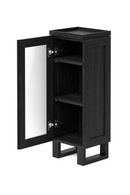 Oak Bathroom Cabinet with Ribbed Glass | Wireworks Tallboy Mezza | OROA TRADE