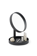 Oak Magnifying Vanity Mirror with Storage Tray | Wireworks Look | OROA TRADE