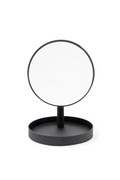 Oak Magnifying Vanity Mirror with Storage Tray | Wireworks Look | OROA TRADE
