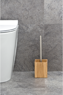 Oak Square Toilet Brush Holder Set | Wireworks Cosmos | OROA TRADE