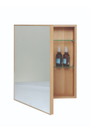 Oak Bathroom Cabinet with Mirror | Wireworks Slimline | OROA TRADE
