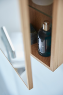 Oak Bathroom Cabinet with Mirror | Wireworks Slimline | OROA TRADE