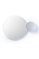 Oak Round Wall Mirror with Fixed Magnifier | Wireworks Eclipse | OROA TRADE