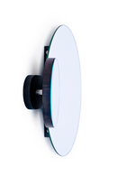 Oak Round Wall Mirror with Fixed Magnifier | Wireworks Eclipse | OROA TRADE