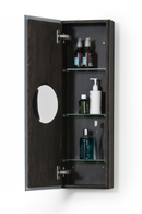 Oak Vertical Bathroom Cabinet with Mirror | Wireworks 800 Zone |  OROA TRADE