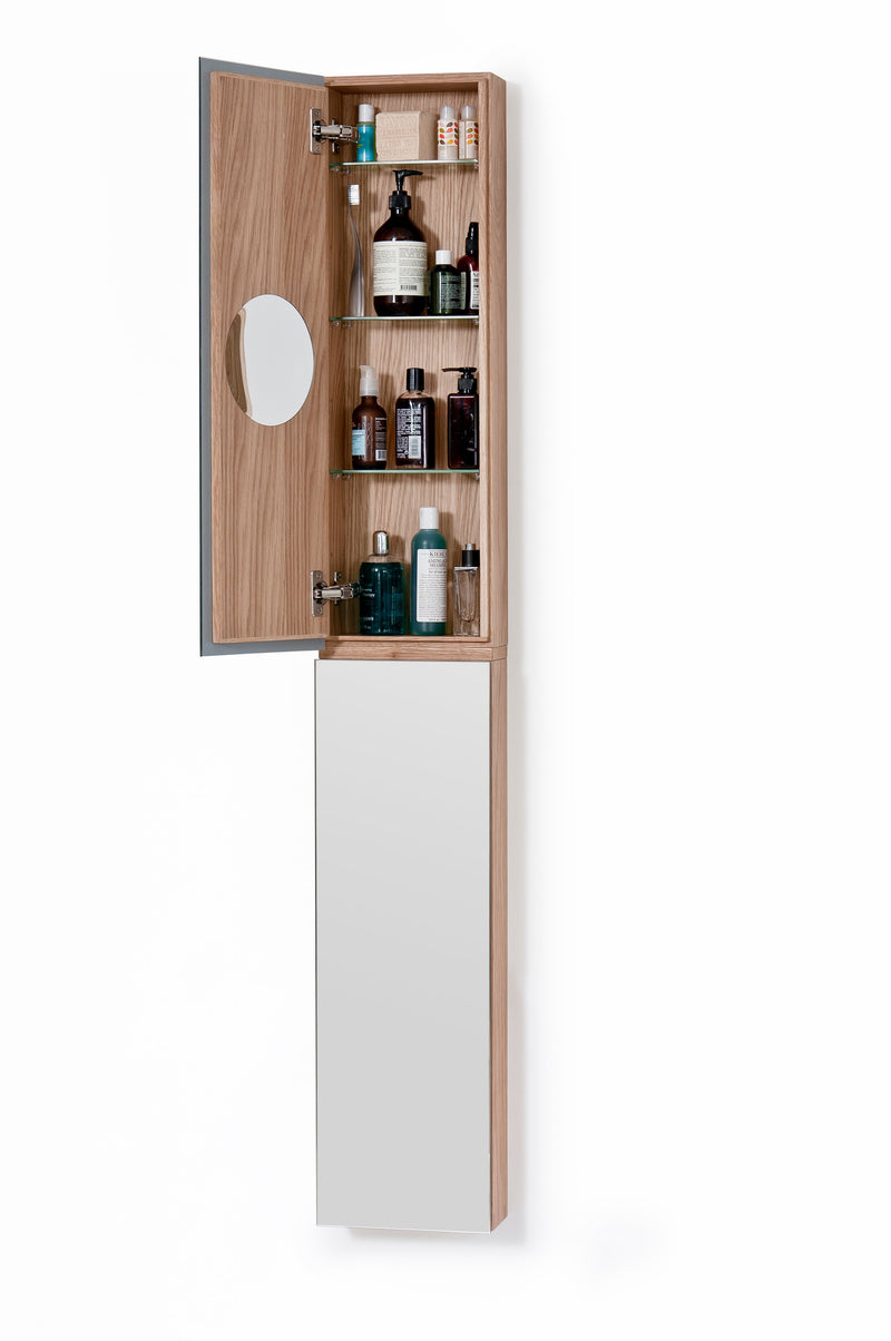 Oak Bathroom Cabinet with Mirror | Wireworks 1622 Zone | OROA TRADE