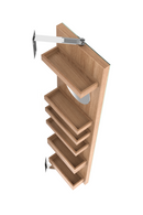 Rotating Oak Bathroom Cabinet with Mirror | Wireworks Cosmos | OROA TRADE