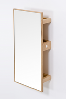 Oak Vanity Mirror with Storage Trays | Wireworks Slimline 3 | OROA TRADE